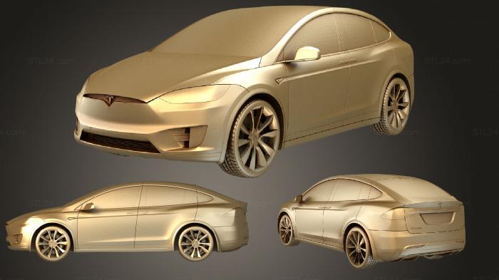 Автомобили и транспорт (Тесла Х, CARS_3559) 3D модель для ЧПУ станка